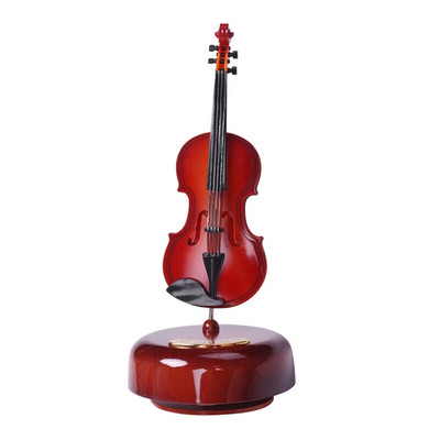 Violin Music Box, Rotating Musical Base, Classical Music Box Instrument, Gift For Boys Girls Birthday Christmas