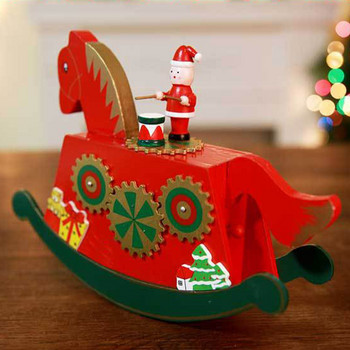Καλά Χριστουγεννιάτικη διακόσμηση Κόκκινο Πράσινο Χριστουγεννιάτικο Trojans Μουσικό κουτί στολίδια Χριστουγεννιάτικο πάρτι Snowman Music Box Δώρα 2023 Πρωτοχρονιά