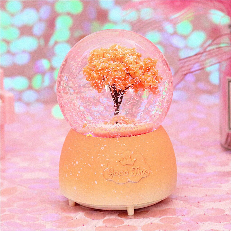 Cadouri Pentru Copii Cutie Muzica Muzica Romantica Little Floating Snow Battery Ornaments Cutie muzicala Cadou de aniversare Cadouri de Craciun