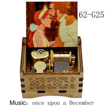 Дървена навиваща се музикална кутия Имало едно декември Anastasi детска механична играчка декорация на дома приятелка коледен новогодишен подарък