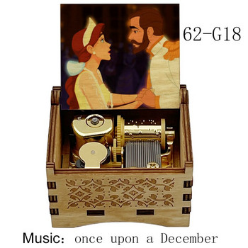 Дървена навиваща се музикална кутия Имало едно декември Anastasi детска механична играчка декорация на дома приятелка коледен новогодишен подарък