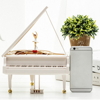Πιάνο Rotating Dancer Music Box Μεγάλα δώρα για την Ημέρα του Αγίου Βαλεντίνου Classical Nice Music Box με σκαμπό