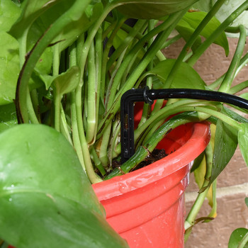 Πότισμα με σταγόνες θερμοκηπίου 4-way 2L 4L 8L 3/5mm Hose Arrow Kit Plant Pot Garden Lawn Watering Bend Dripper Sprinkler Transmitter