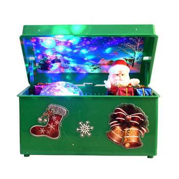 Χριστουγεννιάτικο Ηλεκτρικό Μουσικό Κουτί Τραγουδώντας Μουσική Άγιος Βασίλης που αναβοσβήνει Χρώμα Παιδικά δώρα γιορτών Χριστουγεννιάτικα δώρα Πρωτοχρονιάς Διακόσμηση σπιτιού