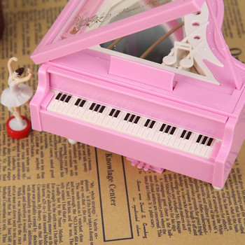 Нов романтичен модел на класическо пиано, танцуваща балерина, музикална кутия, манивела, музикални кутии, рожден ден, сватба, любов, подарък, декорация на дома
