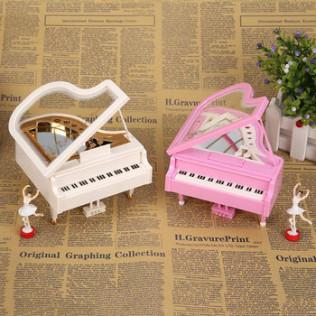 Нов романтичен модел на класическо пиано, танцуваща балерина, музикална кутия, манивела, музикални кутии, рожден ден, сватба, любов, подарък, декорация на дома