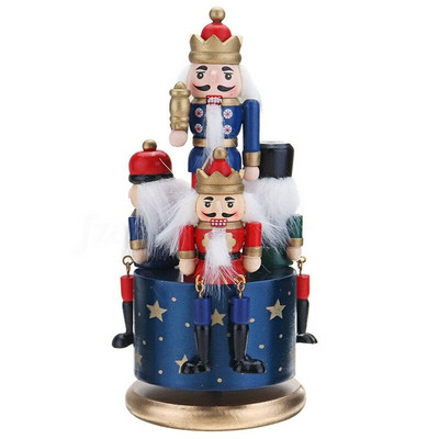 Spărgător de nuci de Crăciun, pentru copii, ziua de naștere, decorațiuni pentru casă, cutie muzicală, bricolaj, din lemn, spărgător de nuci, jucării