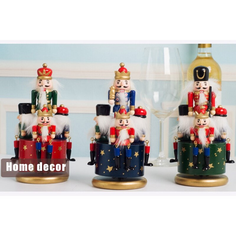 Spărgător de nuci de Crăciun, pentru copii, ziua de naștere, decorațiuni pentru casă, cutie muzicală, bricolaj, din lemn, spărgător de nuci, jucării