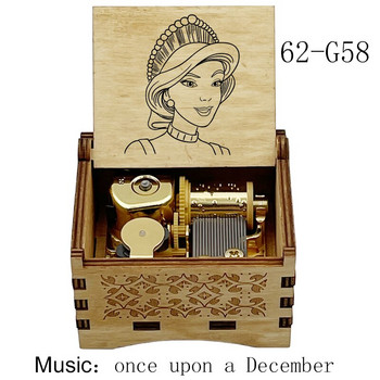 Δημοφιλές Golden Mechanical Anastasia Music Box Once Upon A December Θέμα τραγουδιού Ξύλινα κουτιά δώρου για φίλη παιδί Birthday Love