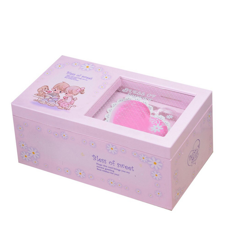 Hordozható szuvenír asztaldísz zenedoboz tároló tükör ékszertokkal Otthon Aranyos táncoló balerina esküvői gyerekeknek ajándék