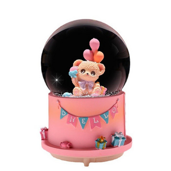 Cartoon Bear Lavender Balloon Crystal Ball Fantasy Lantern Music Box Παιδικό δώρο γενεθλίων Οικογενειακή διακόσμηση Elvis Presley
