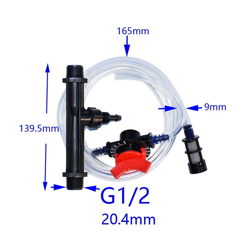 G1/2 G3/4 έγχυση λιπάσματος άρδευσης εγχυτής λιπάσματος βεντούρι κιτ έγχυσης λιπάσματος άρδευσης Venturi Tube θερμοκηπίου σύστημα στάγδην 1 se