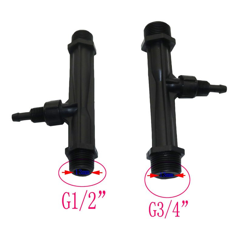 Kit de îngrășământ automat 1/2' sau 3/4' tub Venturi Furtun de apă pentru irigare cu comutator de control al debitului și filtru plasă metalică 4 buc