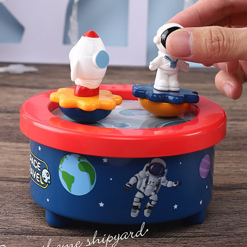Music Box felhúzó zenedoboz Space Rocket Music Box Forgatható felhúzható zenedoboz Legjobb ajándék fiúknak, lányoknak