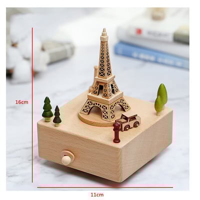 Carusel Cutii muzicale Carusel din lemn pentru cai Cutie muzicală Cadou de Crăciun din plastic Cutie pentru carusel pentru cai Decor pentru acasă