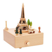 Glazbena kutija Drvena glazbena kutija Kućni kreativni vrtuljak od punog drva Rukotvorine Poklon za Valentinovo Kutija za darove Drveni vrtuljak