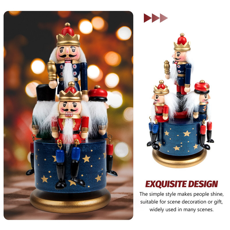 Doboztörő karácsonyi zenés karácsonyi fa katona forgó ajándék Dísz születésnapi szél Vintage óramű táska fiúk asztali voodoo
