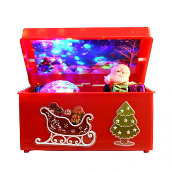 Πλαστικό ελκυστικό δημιουργικό ντεκόρ για τον Άγιο Βασίλη Μουσικό κουτί LED Δεν είναι εύκολο παραμορφωμένο Mini Music Box Ανθεκτικό για πάρτι
