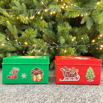 Пластмасова атрактивна креативна декорация на Дядо Коледа LED музикална кутия Не лесно деформирана мини музикална кутия Издръжлива за парти