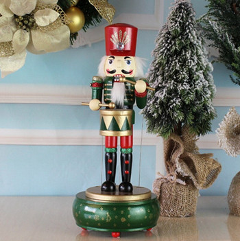 1 брой 36 см Коледна Лешникотрошачка Декорация за дома за рожден ден Направи си сам дървена играчка Лешникотрошачка Занаяти, Син