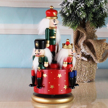 Практична Коледна Лешникотрошачка Декорация за рожден ден Музикална кутия Направи си сам дървена играчка Лешникотрошачка Занаяти