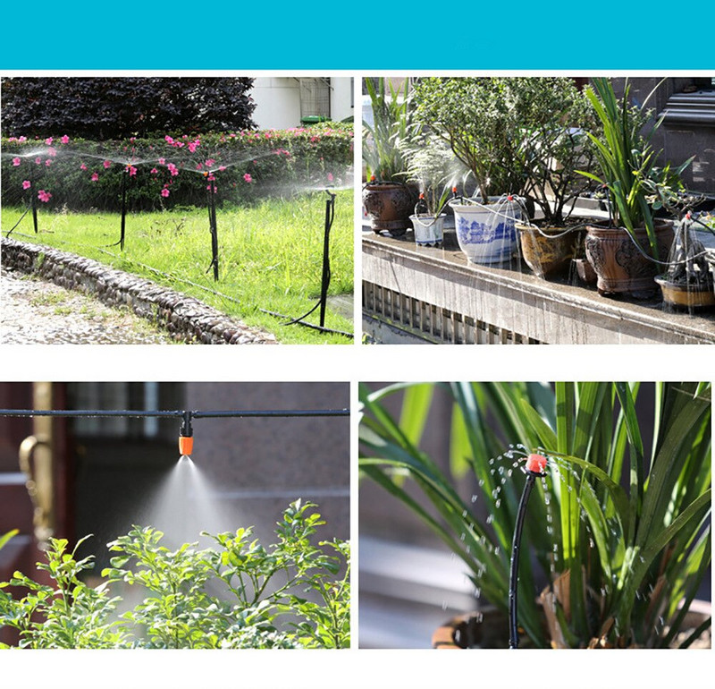 5-20M rūko automatinė laistymo laistymo sistema „pasidaryk pats“ sodo žarnos mikro lašelinio laistymo rinkiniai, skirti šiltnamio balkonui vazonuose
