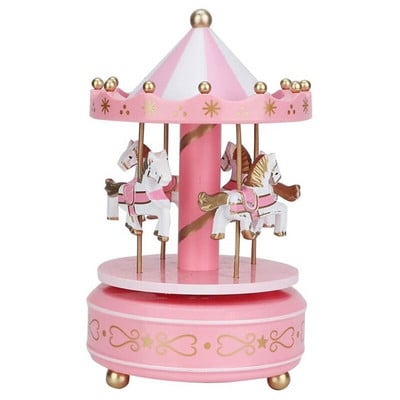 Music Box Merry Go Round Music Box szobadekorációk Forgatható felhúzható zenedoboz Legjobb ajándék fiúknak, lányoknak