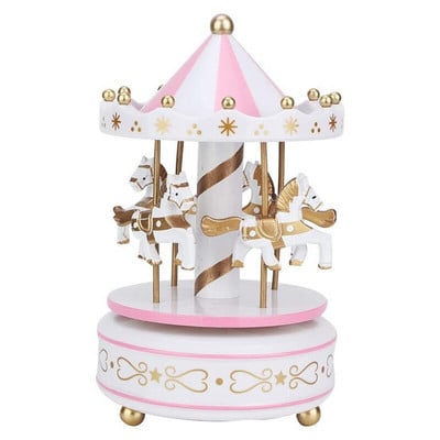Music Box Merry Go Round Music Box szobadekorációk Forgatható felhúzható zenedoboz Legjobb ajándék fiúknak, lányoknak