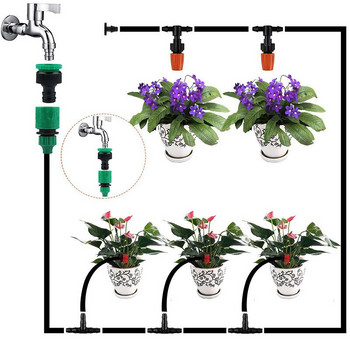 30M DIY Waster Sprinklers Ρυθμιζόμενος σωλήνας άρδευσης με σταγόνες Σύστημα ποτίσματος Κήπος Μπαλκόνι μπονσάι φυτά σε γλάστρες Dripper sprinkler