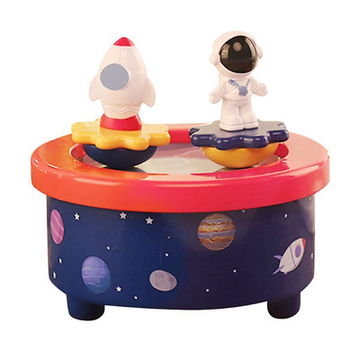 Music Box felhúzó zenedoboz Space Rocket Music Box Forgatható felhúzható zenedoboz Legjobb ajándék fiúknak, lányoknak