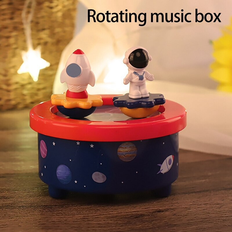 Music Box felhúzó zenedoboz Space Rocket Music Box Forgatható felhúzható zenedoboz Legjobb ajándék fiúknak, lányoknak