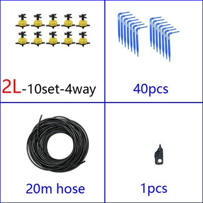 2L 4L 8L kapaljka Kompenzacija tlaka Emiter Kompleti za navodnjavanje 2-smjerni 4-smjerni 3/5mm kapaljka sa strelicom Transmiter Sustav kapaljke mikro protoka