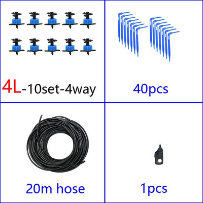 2L 4L 8L kapaljka Kompenzacija tlaka Emiter Kompleti za navodnjavanje 2-smjerni 4-smjerni 3/5mm kapaljka sa strelicom Transmiter Sustav kapaljke mikro protoka