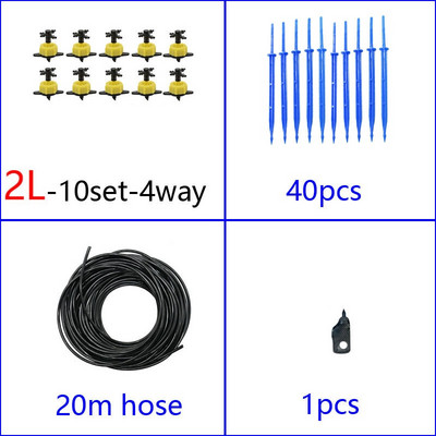 2L 4L 8L kapaljka Kompenzacija tlaka Emiter Kompleti za navodnjavanje 2-smjerni 4-smjerni 3/5mm kapaljka sa strelicom Transmiter Sustav kapaljke mikro protoka