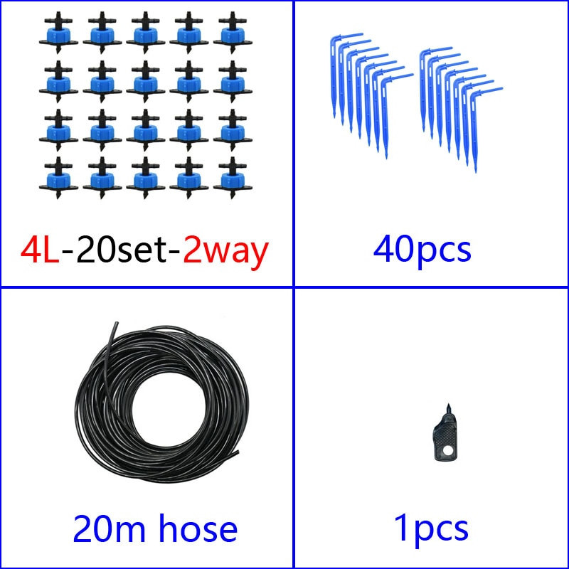2L 4L 8L kapaljka Kompenzacija tlaka Emiter Kompleti za navodnjavanje 2-smjerni 4-smjerni 3/5mm kapaljka sa strelicom Transmiter Sustav kapaljke mikro protoka