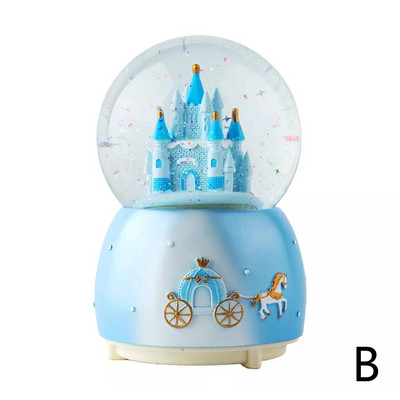 Bajka Princeza Dvorac Kristalna kugla Glazbena kutija Kip Dječja zabava Valentinovo Pahulja Poklon Djevojčica Rođendan s djecom E9C7