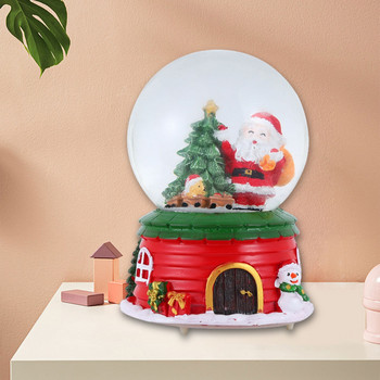 Смола 3D Снежен глобус Музикална кутия Снежинка Подаръци за деца Коледа