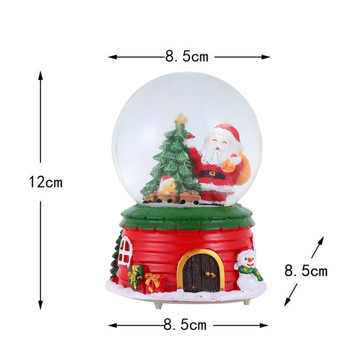 Ρητίνη 3D Snow Globe Music Box Snowflake Δώρα για παιδιά Χριστούγεννα