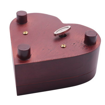 Креативна музикална кутия с ретро резбован механизъм във формата на сърце Музикална кутия за навиване Подарък за Коледа/рожден ден/Свети Валентин