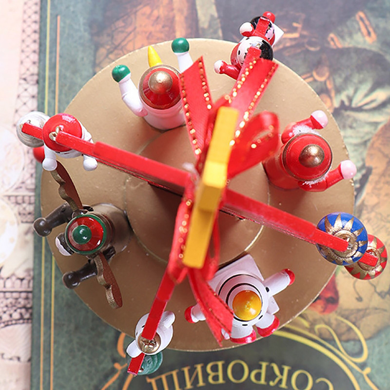Karácsonyi díszek Karácsonyi fából készült forgó zenedoboz zenedoboz karácsonyfadísz Gyermek apa naplója a fiútól