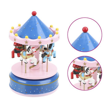 HOOMIN Carousel Box Merry-go-round Music Boxes Music Boxes Χριστουγεννιάτικο Δώρο Γάμου Γενέθλια Διακόσμηση σπιτιού