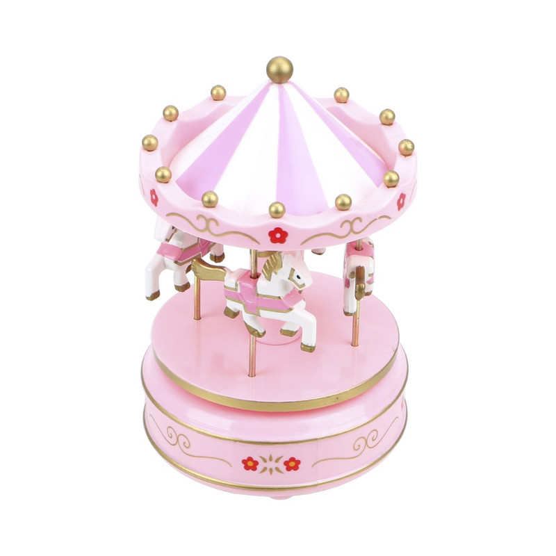 HOOMIN Carousel Box vidám zenés dobozok zenedobozok karácsonyi esküvői születésnapi ajándék otthoni dekoráció