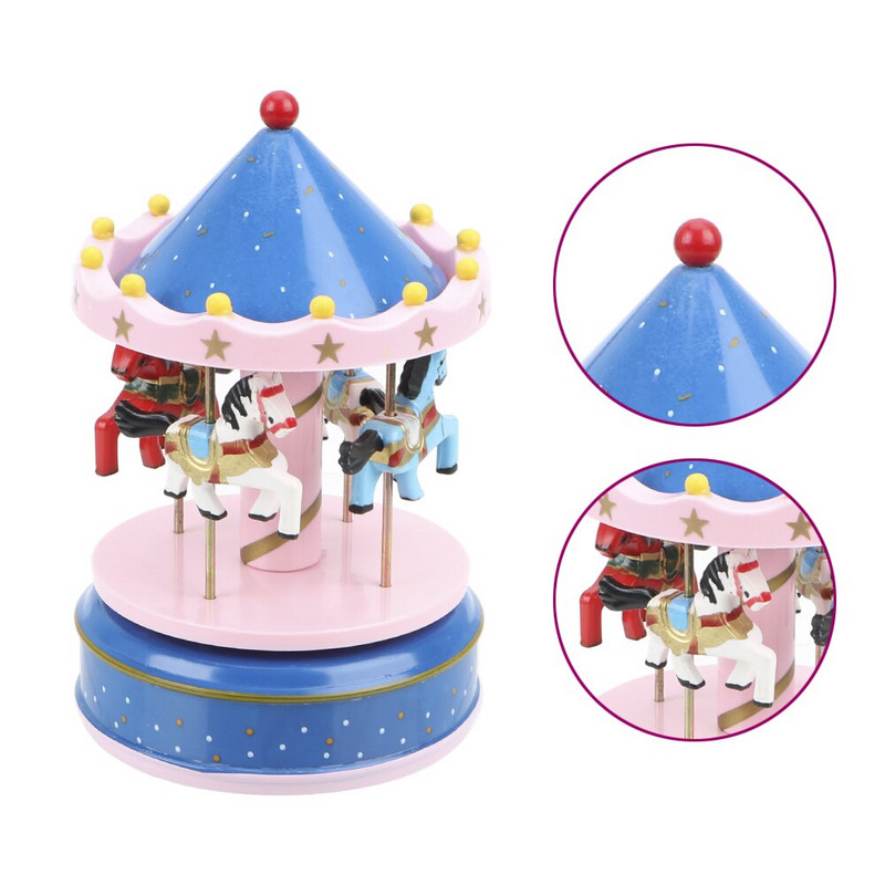 HOOMIN Carousel Box vidám zenés dobozok zenedobozok karácsonyi esküvői születésnapi ajándék otthoni dekoráció