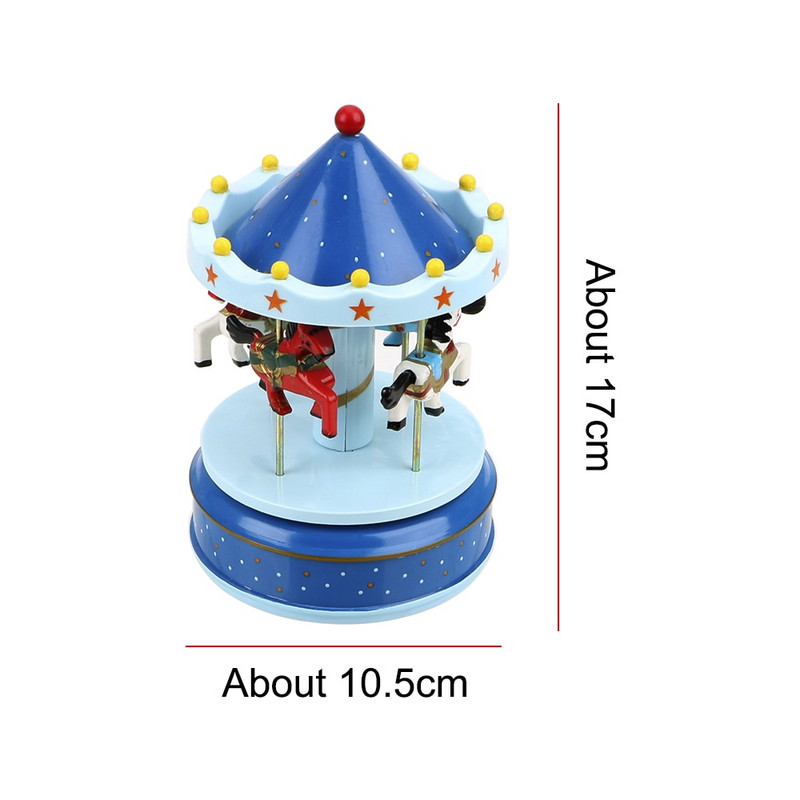 HOOMIN Carousel Box vidám zenés dobozok zenedobozok karácsonyi esküvői születésnapi ajándék otthoni dekoráció