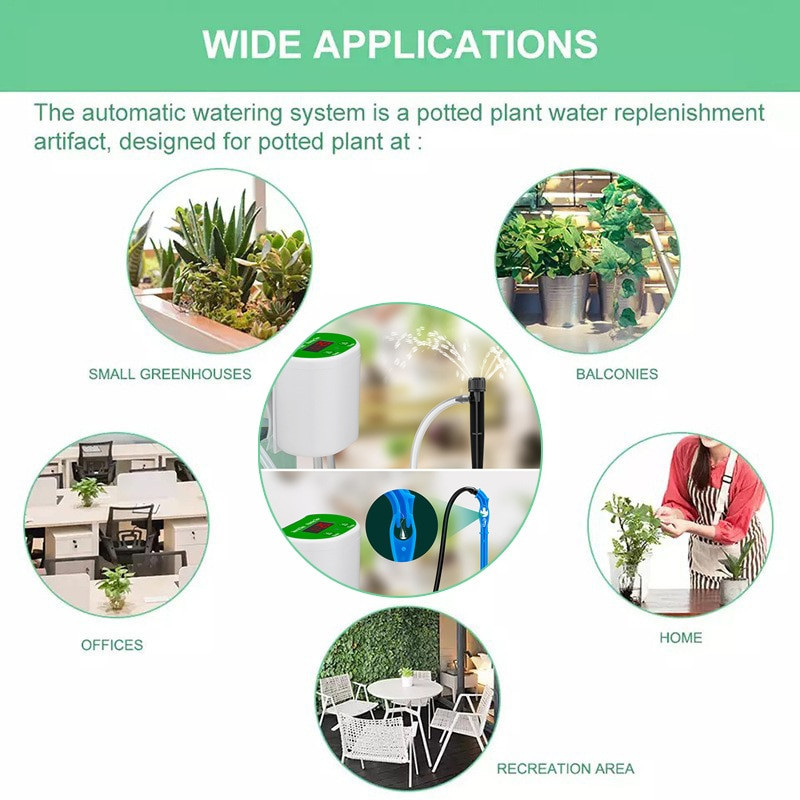 Pompă Irigare prin picurare inteligentă Pompă de apă Sistem de temporizare Dispozitiv de udare automat pentru grădină Încărcare cu energie solară Plantă în ghiveci