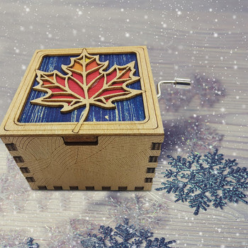 Музикални кутии за жени Ръчна манивела Малка музикална кутия Dream Catcher Maple Leaf Dream Catcher Maple Leaf Small Hand Crank Sentimental