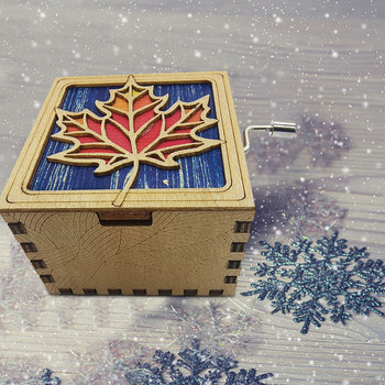 Μουσικά κουτιά για γυναίκες Dream Catcher Ξύλινο Μίνι Μουσικό κουτί με φύλλα σφενδάμου για το ξύλινο τραπέζι της Στολίδι Προσωποποιημένο Μίνι συναισθηματικής