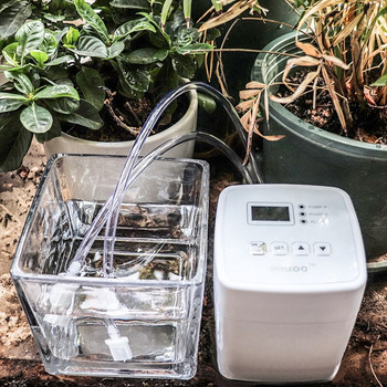 Προμήθειες κήπου σπιτιού Γλάστρες Συσκευή ποτίσματος Διπλή αντλία Έξυπνος χρονοδιακόπτης ελεγκτής ABS Αυτόματο σύστημα άρδευσης σταγόνων