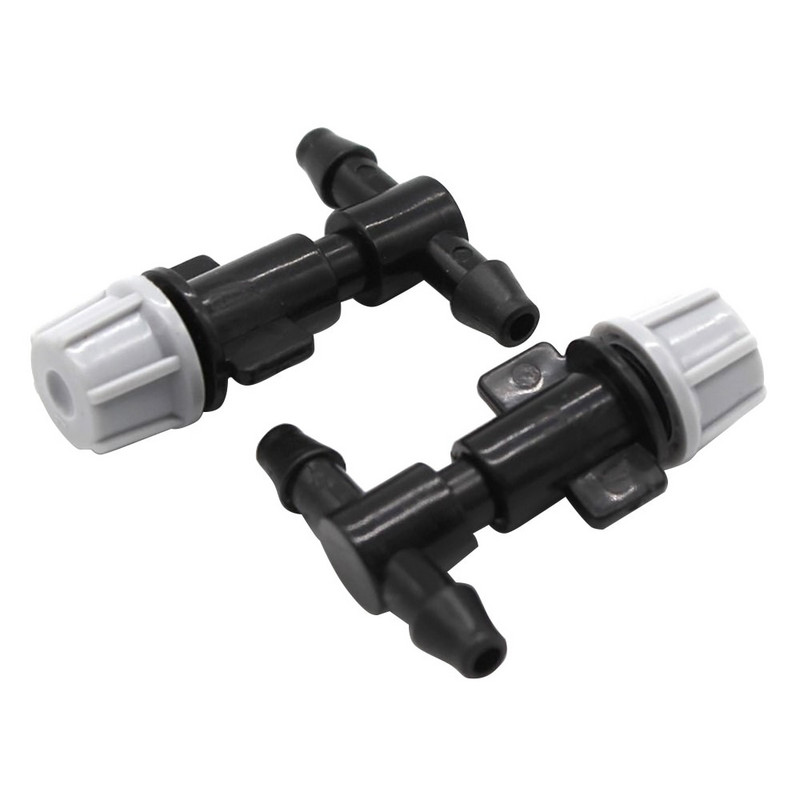 1 set sistem de irigare cu duză de ceață udare automată cu aburire portabilă 5-25 m cap de pulverizare pentru furtun de grădină cu teu de 4/7 mm și conector