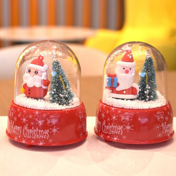 Дядо Коледа, Коледно дърво, глобус, музикална кутия, променяща цвета си LED светлинен декор за подарък